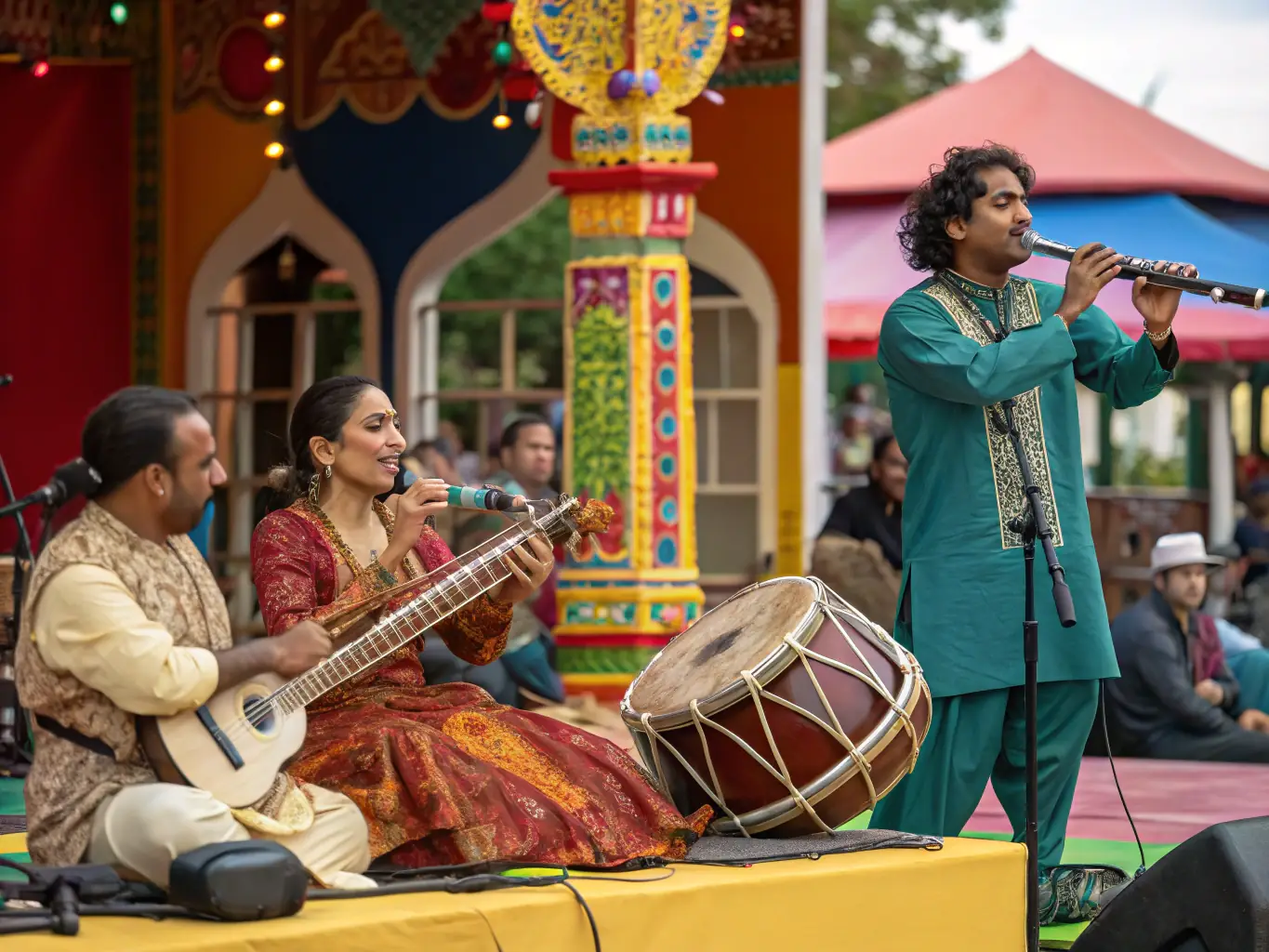 An image featuring musicians from various cultural backgrounds performing together at a FENIX concert, highlighting the organization's support for musical diversity.